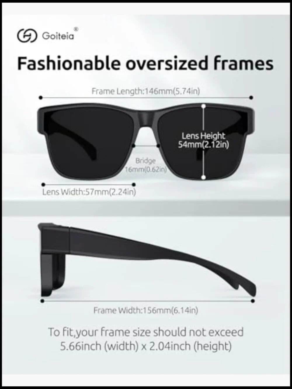 Oversized Polarized Fit Over Sunglasses with UV400 Protection